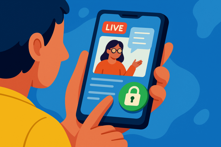 Mobile App to Host Encrypted Classes|| +91-9874316000